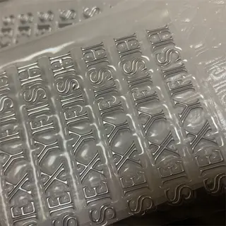 Custom High Frequency 3D Embossed Heat Transfer Label